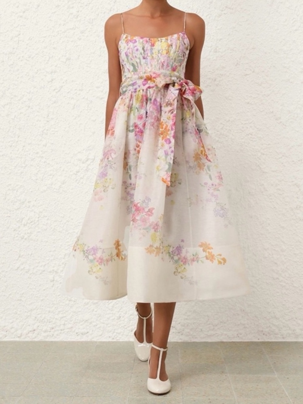 Zimmermann Pastel Floral Midi Dress